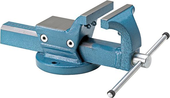 Parallelschraubstock, extra großer Amboss, mit Halterung zur Aufnahme von schwenk- und wechselbaren Spannbacken