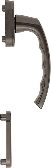 HOPPE Fenstertür-Halbgarnitur Luxembourg 099/U26/49PNS, N 10, Profilzylinder gelocht