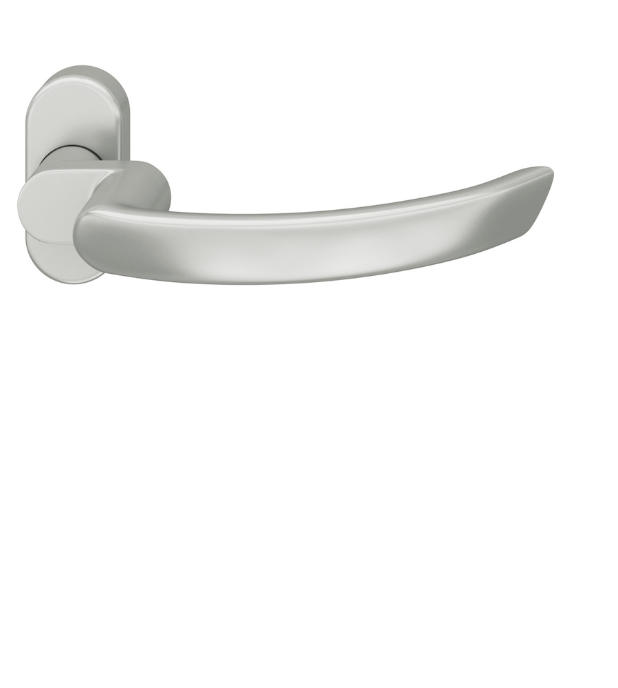 FSB FH Drücker-Halbgarnitur ohne Schlüsselrosette 06 1119, oval, VK 9 mm, Aluminium