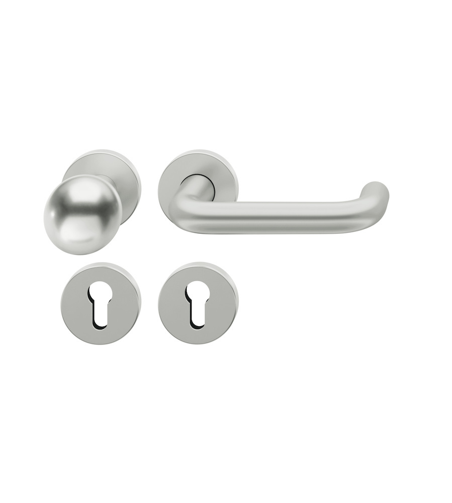 FSB FH Wechselgarnitur mit Rosetten 79 1070, AGL3, rund, VK 9 mm, Aluminium