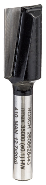 Bosch Nutfräser, 6 mm, D1 12,7 mm, L 19,6 mm, G 51 mm