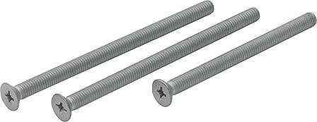 HOPPE Gewindeschrauben-Set M6 für Profiltür-Schutz-Wechselgarnituren, Eisen