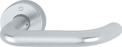 HOPPE Drücker-Halbgarnitur Paris ohne Schlüsselrosette 138/42H, VK10, mit Stütznocken, Aluminium