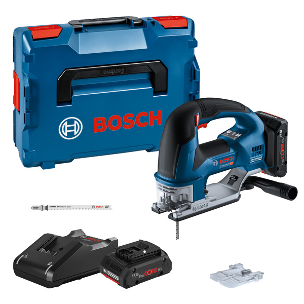 Bosch Akku-Stichsäge GST 18V-155 BC, 2 Akku Akku ProCORE18V 4.0Ah, Ladg. u. L-BOXX