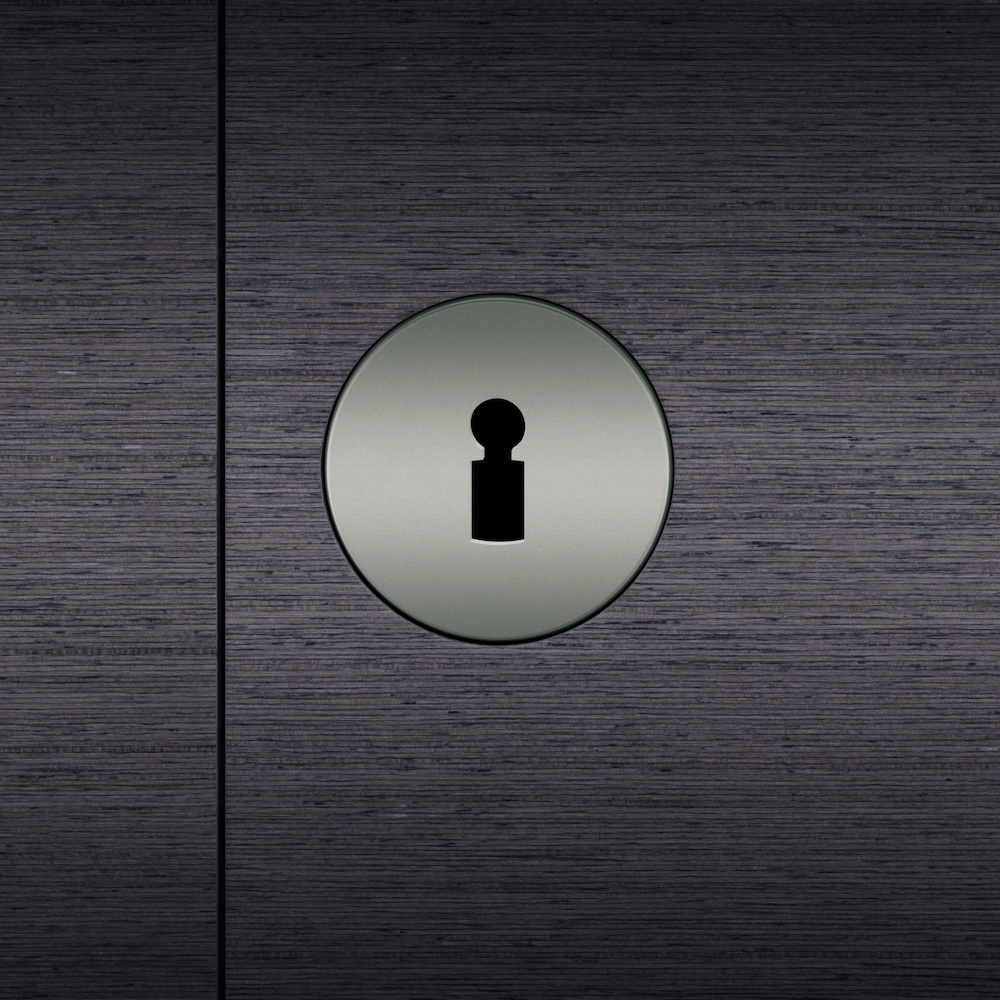 FSB Schlüsselrosette 17 1737, verdeckt verschraubt, Aluminium