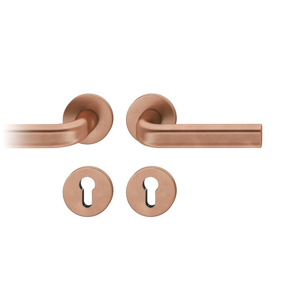 FSB FH Drückergarnitur mit Rosetten 76 1242, rund, mit Nocken, VK 9, AGL3, Bronze