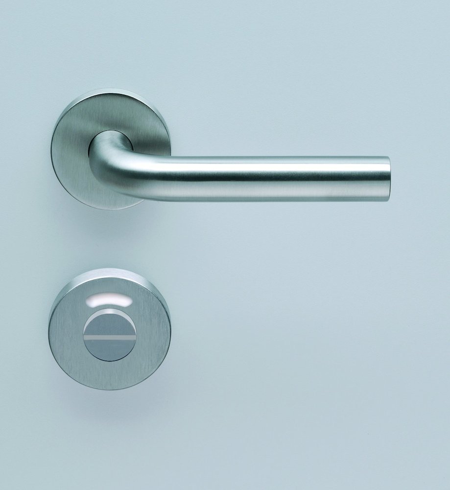 HELO Drückergarnitur mit Rosetten EST.BZG 51, rund, VK 8, Edelstahl