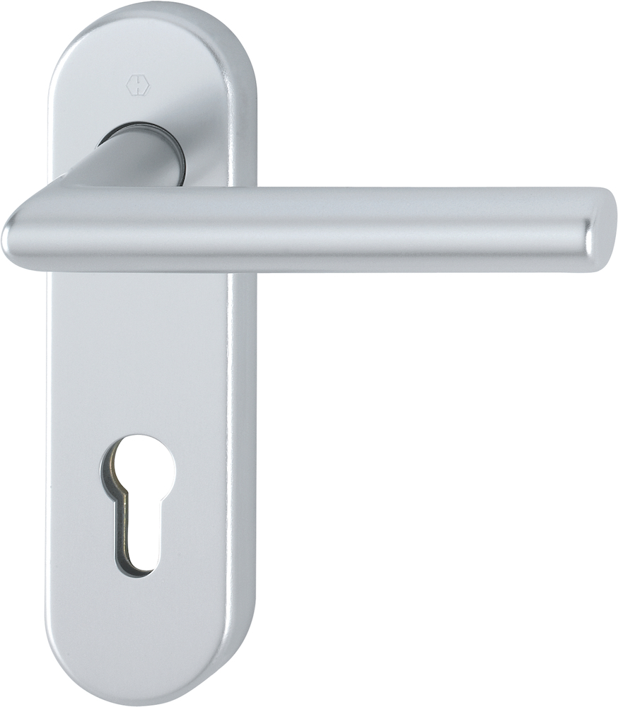 HOPPE FH-Drückergarnitur mit Kurzschild Amsterdam FS-1400/353KH, Aluminium