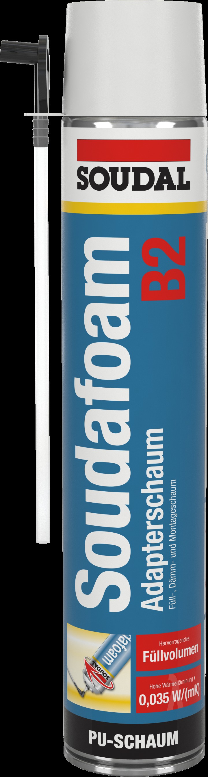 PU-Montageschaum, Schaumstoffdose, blau-weiß-rot, Adapter-Schaum, B2