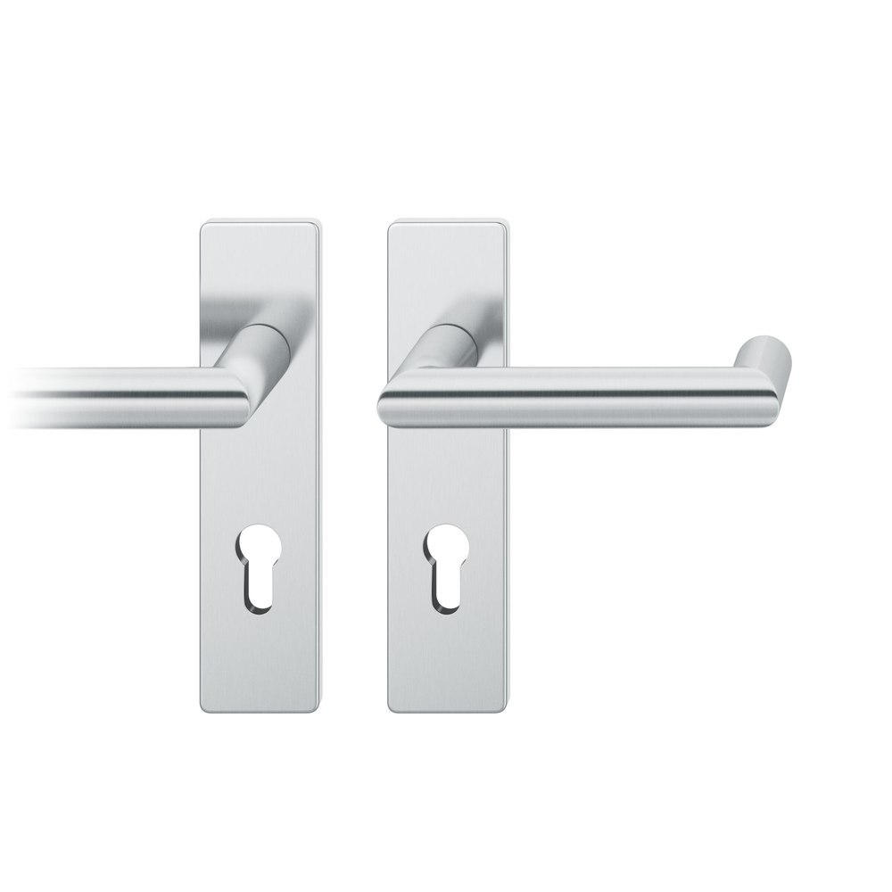 FSB Drückergarnitur mit Kurzschild 72 1016, AGL 3, Edelstahl