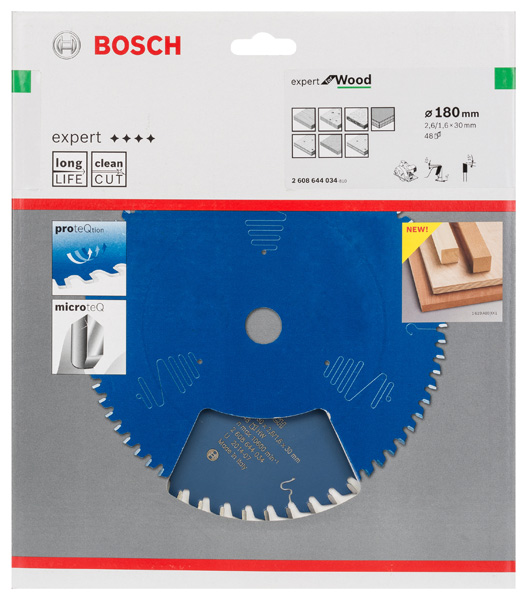 Bosch Kreissägeblatt Expert for Wood, 160 x 20 x 2,6 mm, 36