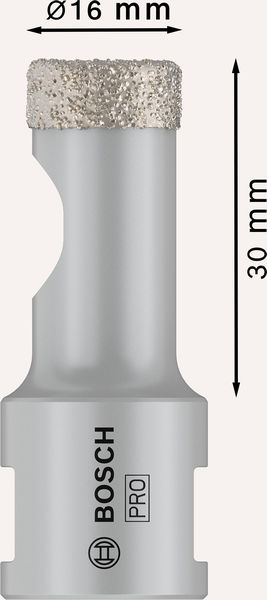Bosch PRO Core Cutter dry, 16 x 30 x 22,23 mm