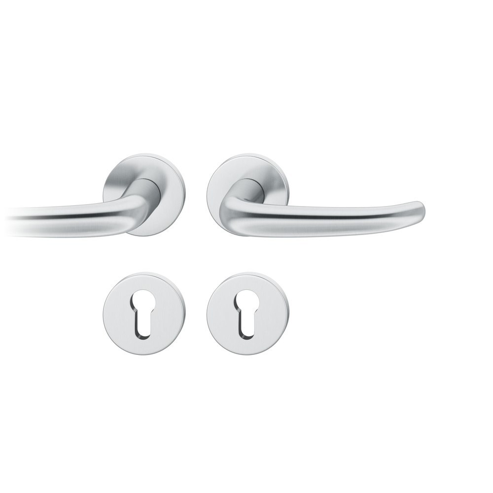 FSB FH Drückergarnitur mit Rosetten 76 1023, rund, mit Nocken, VK 9, AGL3, Edelstahl