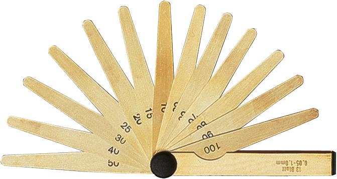 FORUM Präzisions-Fühlerlehre  20Bl. 0,05-1,0mm Messing