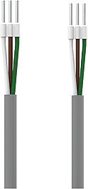 Gehäusekabel, Kabelstrang, Vieradriges Kabel, Außenmantel grau, Kabelschirmung