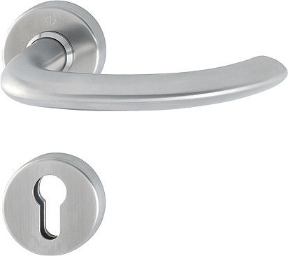 HOPPE Drücker-Halbgarnitur Marseille mit Rosetten E1138Z/42/42S, Edelstahl