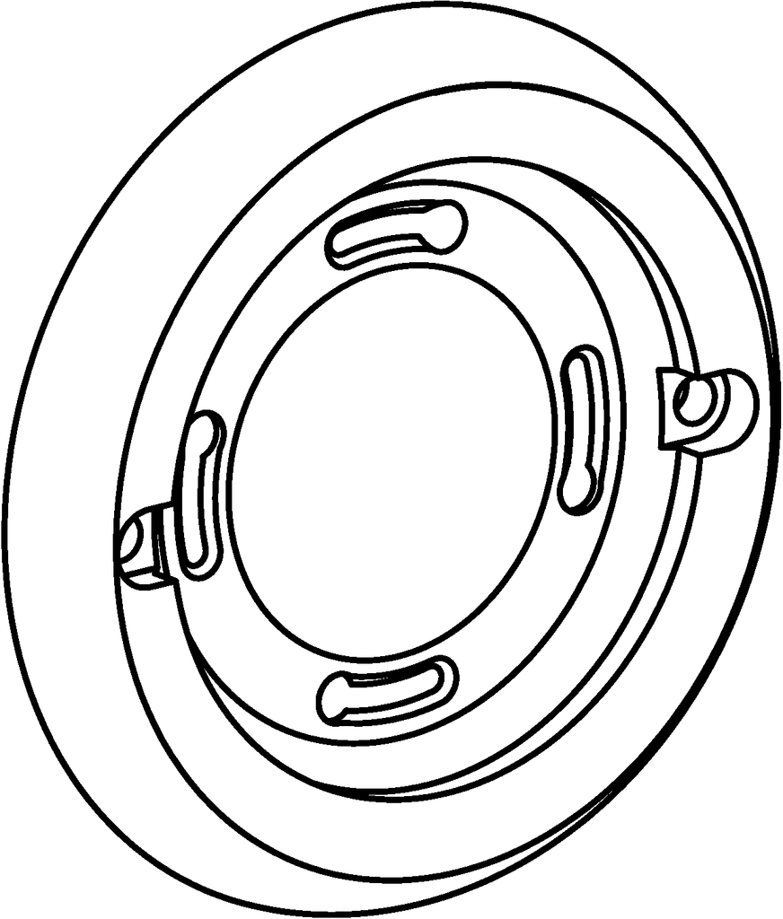 GEZE Montagering LED Sensortaster Glas