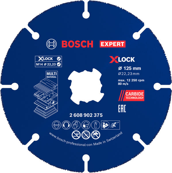 Produktbild, Durchmesser 125 mm, Trennscheibe, Karbid-Technologie, Mehrmaterial, Made in Schweiz
