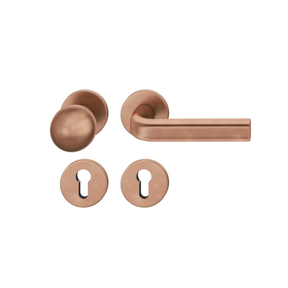 FSB Wechselgarnitur mit Rosetten 72 1242, AGL3, rund, VK 8 mm, Bronze