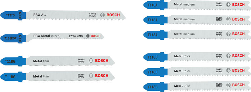 Produktbild, metallsäge, Sägeband, Zahnmuster, dünne Klinge, Bosch