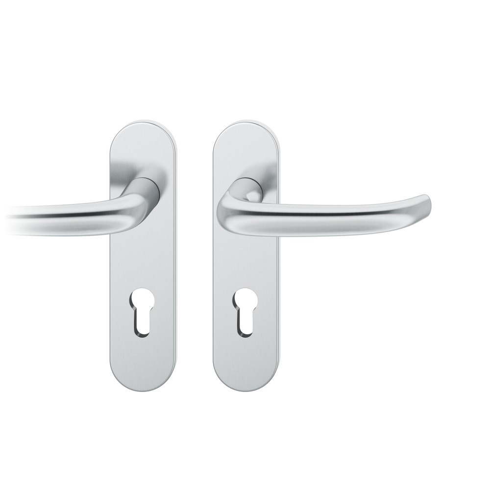 FSB FH Drückergarnitur mit Kurzschild 79 1053, AGL 3, Edelstahl