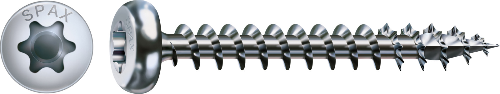 Artikelhauptbild SPAX Universalschraube WIROX - Vollgewinde, Halbrundkopf, T-STAR plus, 4CUT