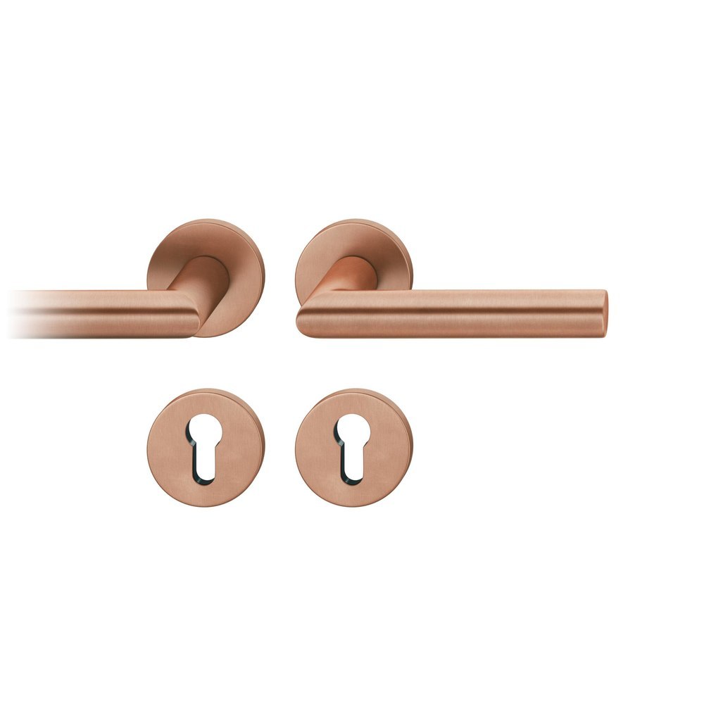 FSB FH Drückergarnitur mit Rosetten 76 1076, rund, mit Nocken, VK 9, AGL3, Bronze