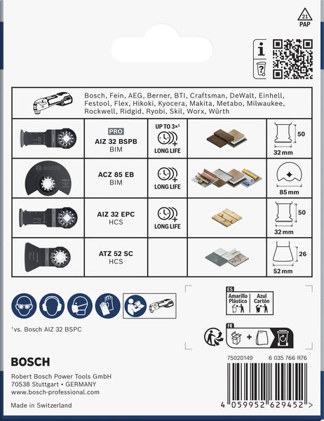 Produktbild Verpackung, Diamantenschlitzkreisschneide, Tiefenregal, Kreisschneidemesser, Bohrkranz, Werkzeugkassette