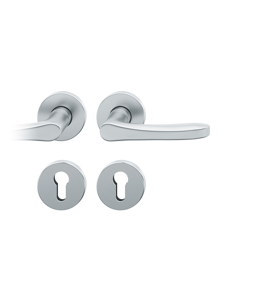 FSB FH-Drückergarnitur mit Rosetten 76 1106, rund, VK 9 mm, Edelstahl