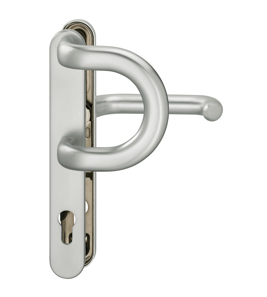 FSB Drückergarnitur mit Schmalschild 06 7816, E72, oval, Aluminium