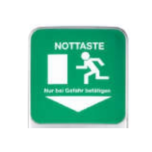 Fluchtwegschild GEZE für Nottaste