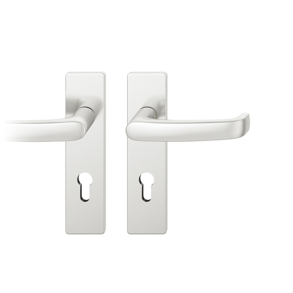 FSB FH Drückergarnitur mit Kurzschild 79 1045, AGL 3, Aluminium