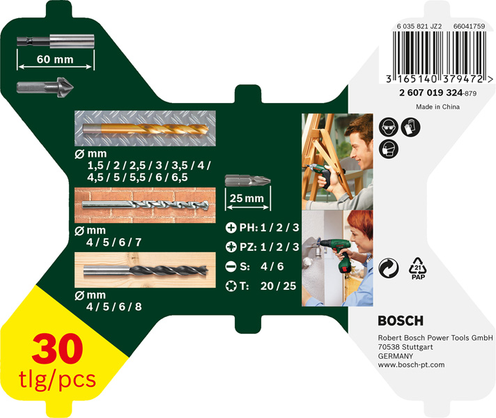 Bosch X-Line TiN-beschichtetes Set, 30?tlg.