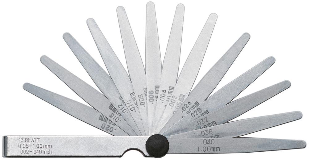 Präzisions-Fühlerlehre aus gehärtetem Federbandstahl