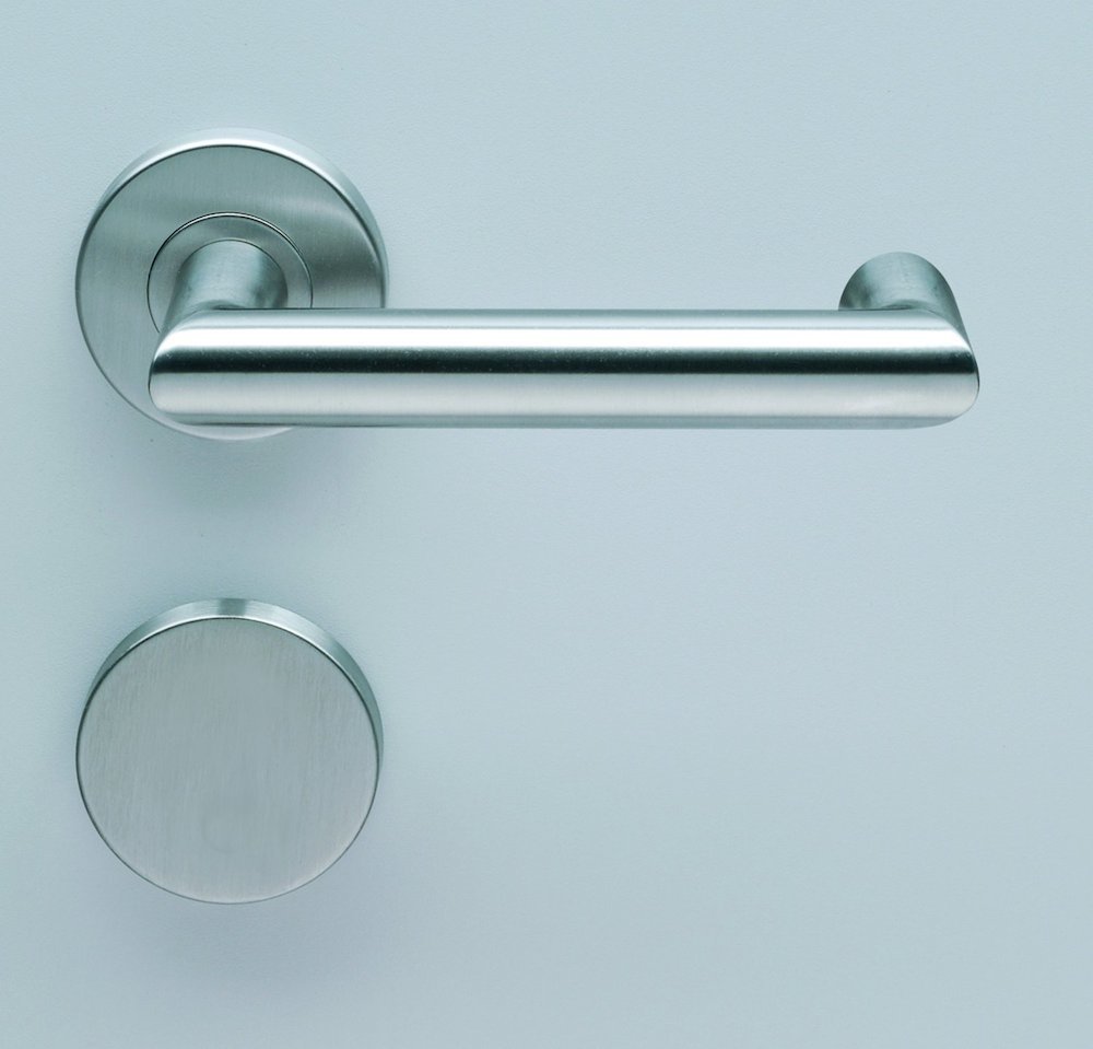 HELO Drückergarnitur mit Rosetten EST.ZG 11, rund, VK 8, Edelstahl