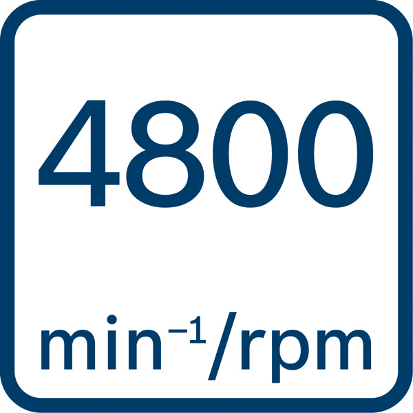 Symbol, 4800, rpm, min-1, geschwindigkeit, label