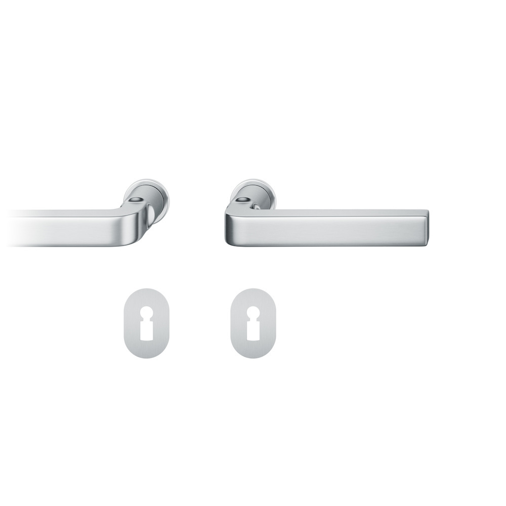 FSB Steckgriff-Drückergarnitur mit Rosetten 15 1004, rund, VK 8 mm, Edelstahl