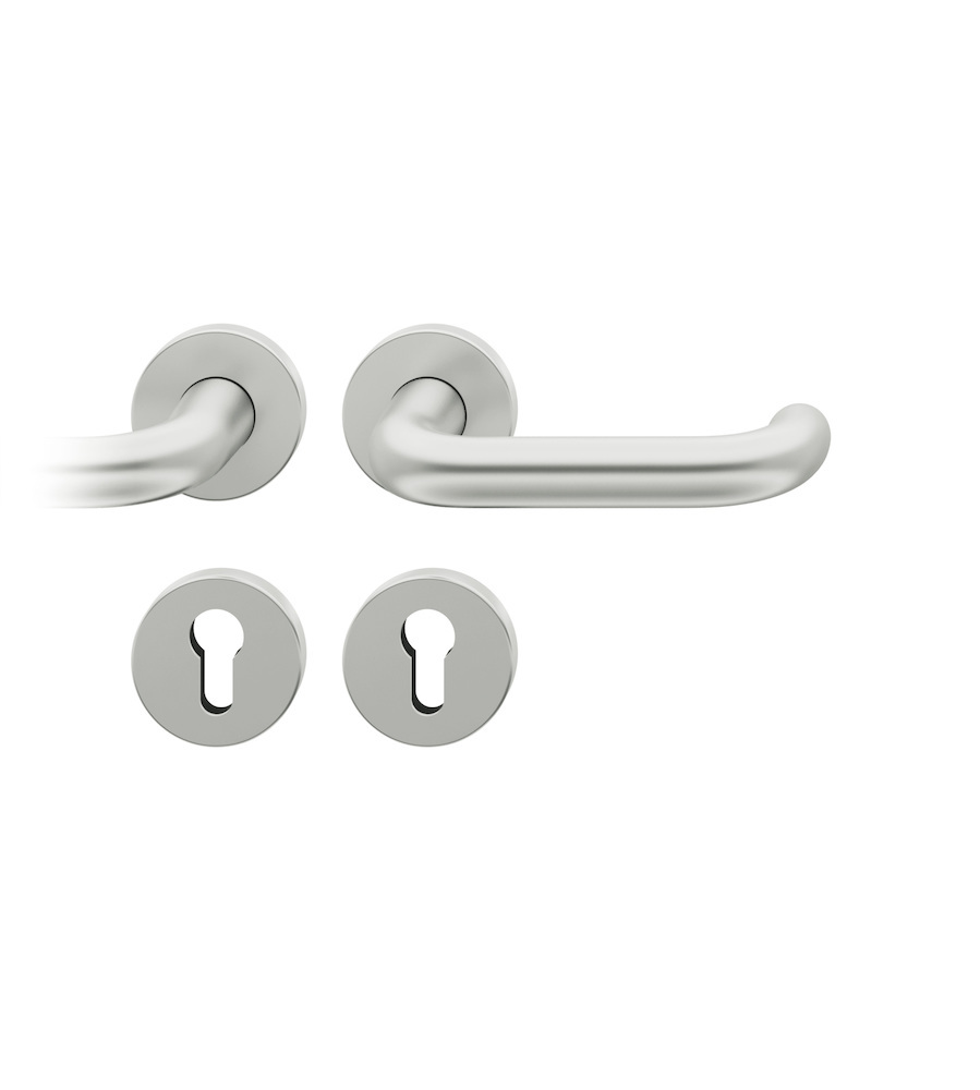 FSB Drückergarnitur mit Rosetten 72 1146, rund, mit Nocken, VK 8,5, AGL3, Aluminium