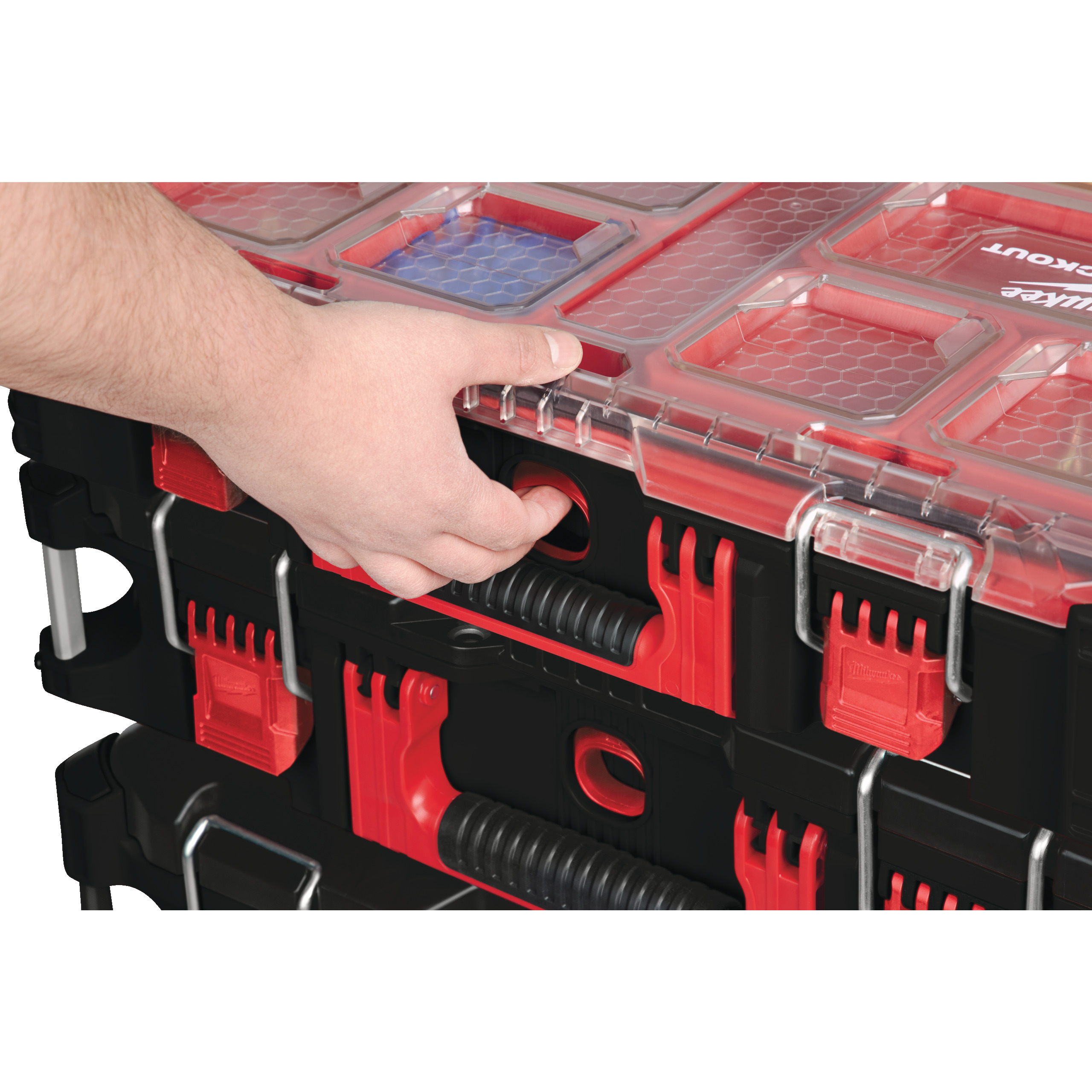 Milwaukee Organiser 500 x 380 120 mm PACKOUT Organiser, inkl. Sortierboxen