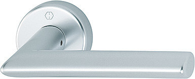 HOPPE Drücker-Halbgarnitur Stockholm ohne Schlüsselrosette 1140/42H, ohne Stütznocken, Aluminium