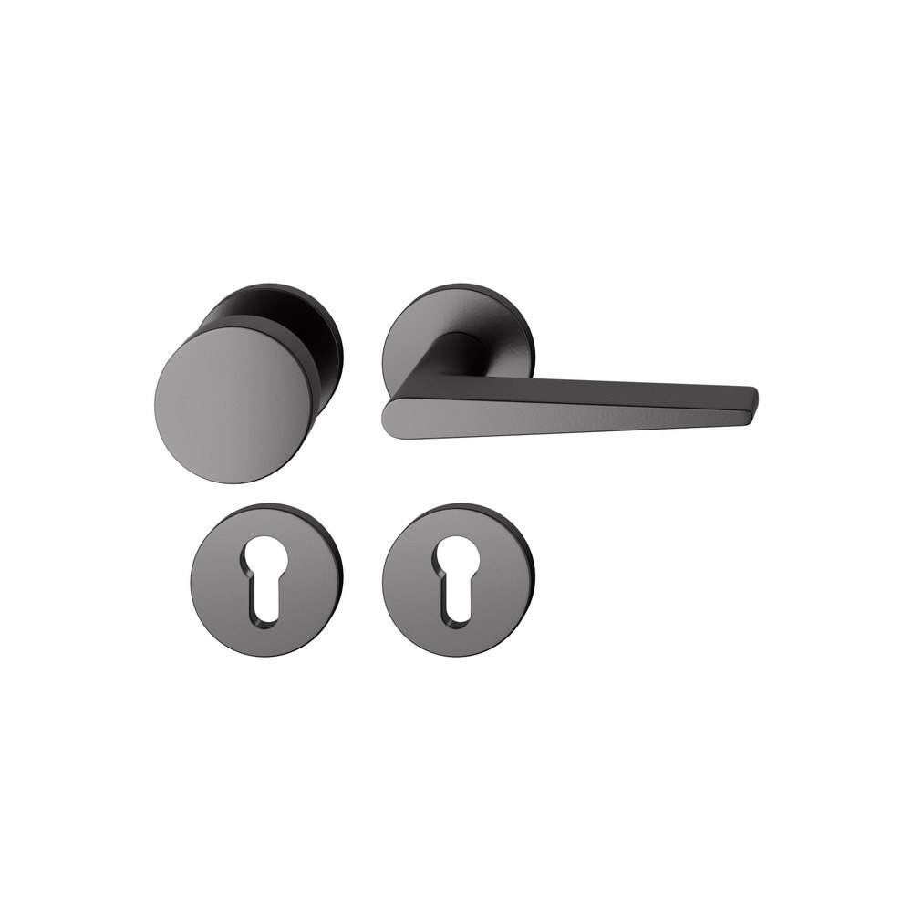 FSB Wechselgarnitur mit Rosetten 12 1005, Knopf 0 829, VK 8,5, rund, Aluminium