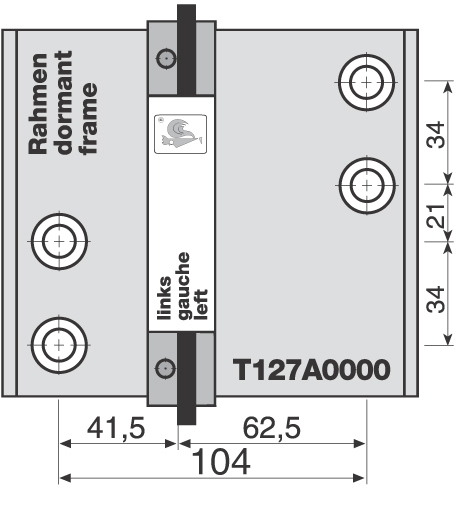 Dr. Hahn Bohrlehre T127A0000 für Türband 4