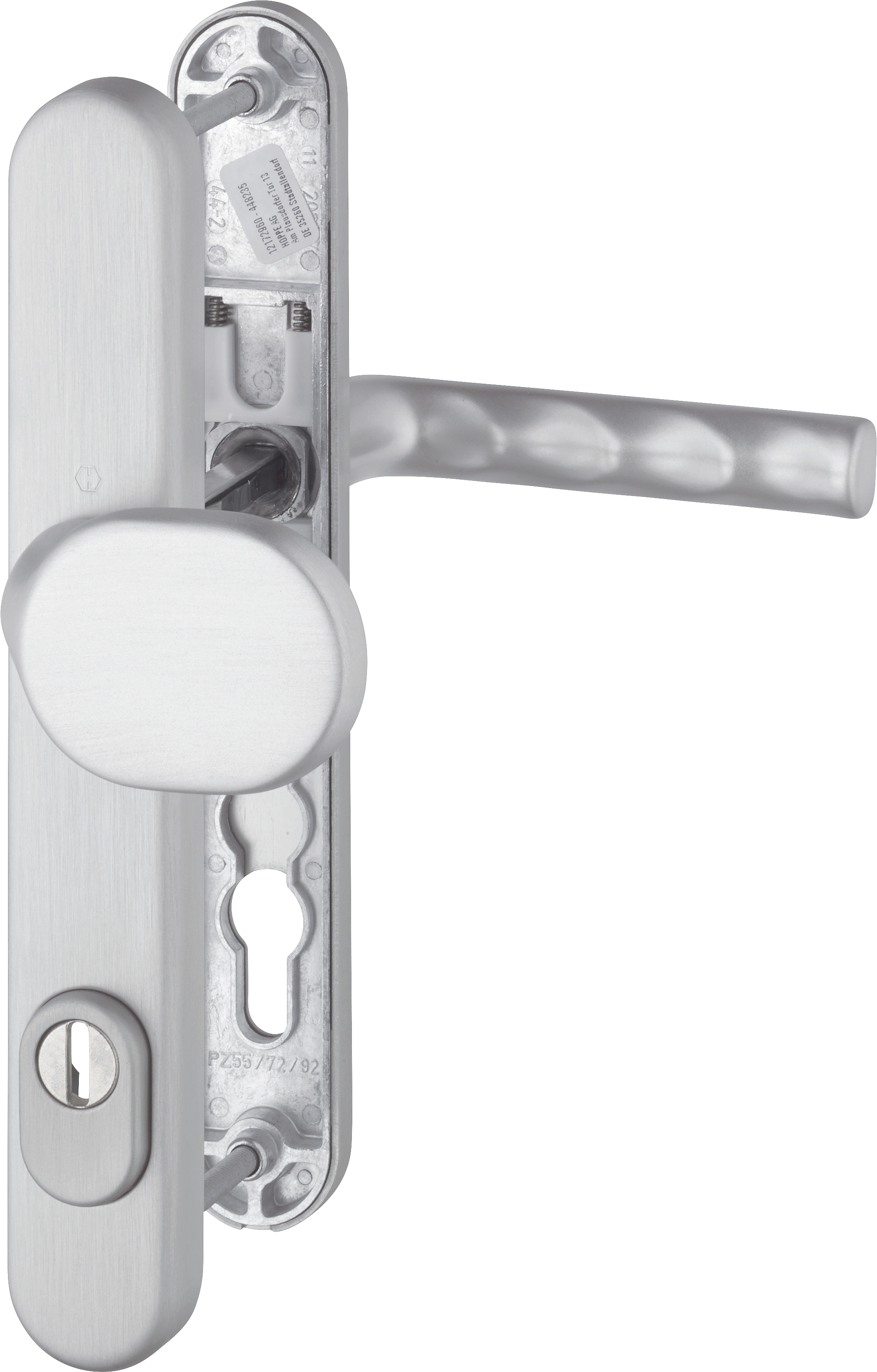 HOPPE Sicherheits-Wechselgarnitur Hamburg 86G/3359ZA/3357N/1700FA,Langschild,ES1,ZA92/8,F31-1,TS72-82