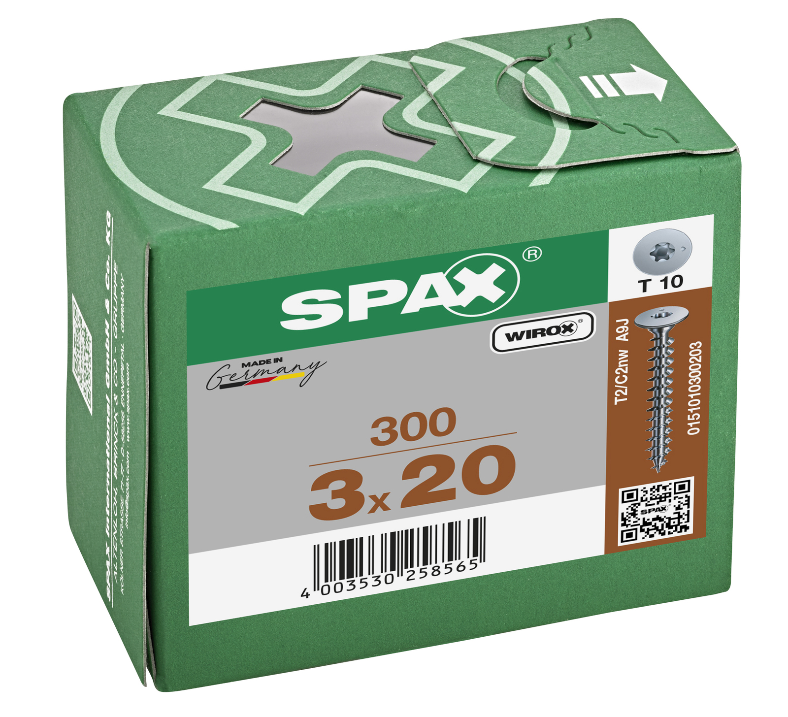 SPAX Flachrückwandkopf für Rückwände - Vollgewinde, Rückwandkopf, T-STAR plus, 4CUT, WIROX