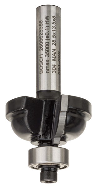 Bosch Kantenformfräser E, 8 mm, R1 6,3 mm, D 28,5 mm, L 13,2 mm, G 54 mm
