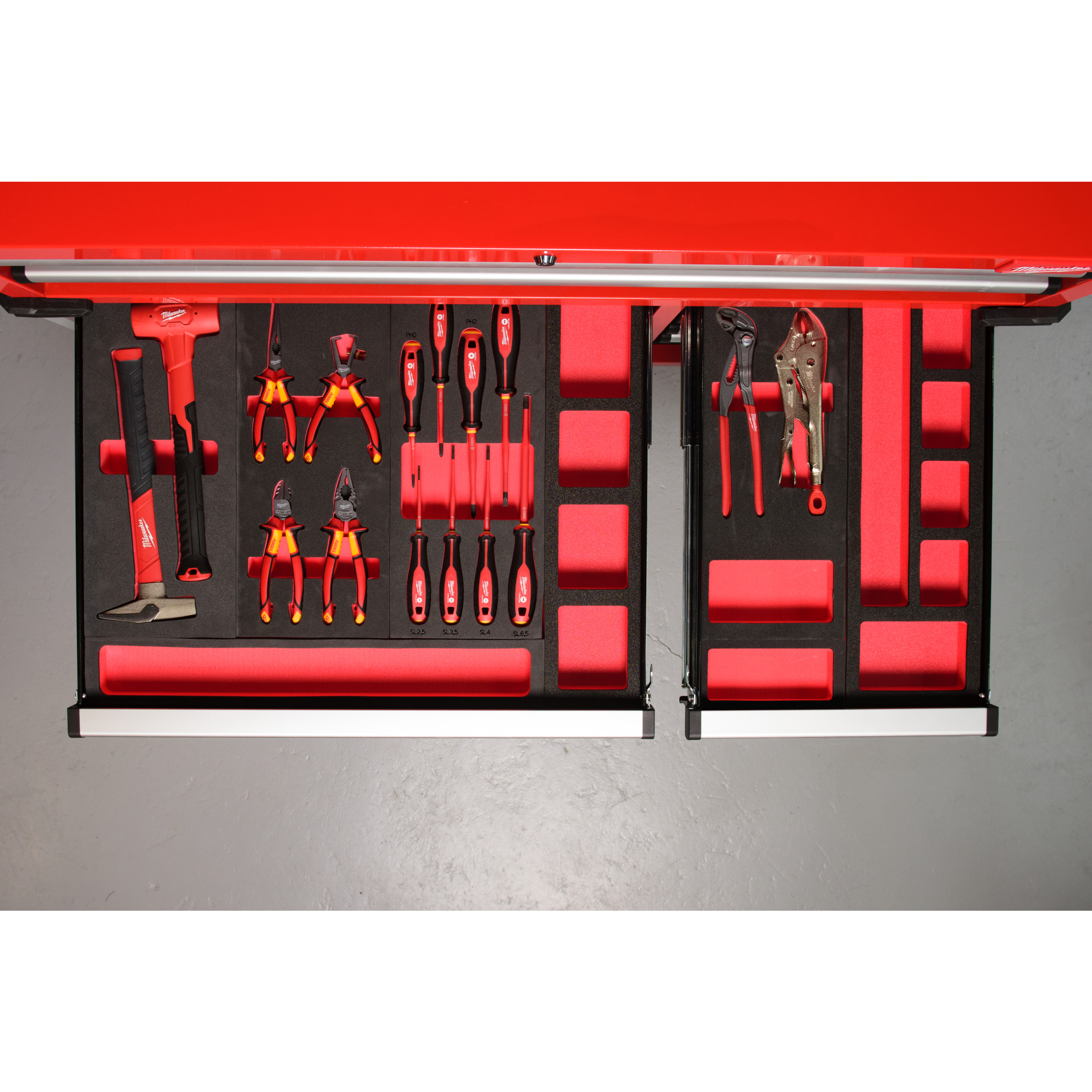 Milwaukee Füllstück 46" / 117 cm Werkstattwagen, 11,5 für 68 Schublade Schaumstoffeinlage