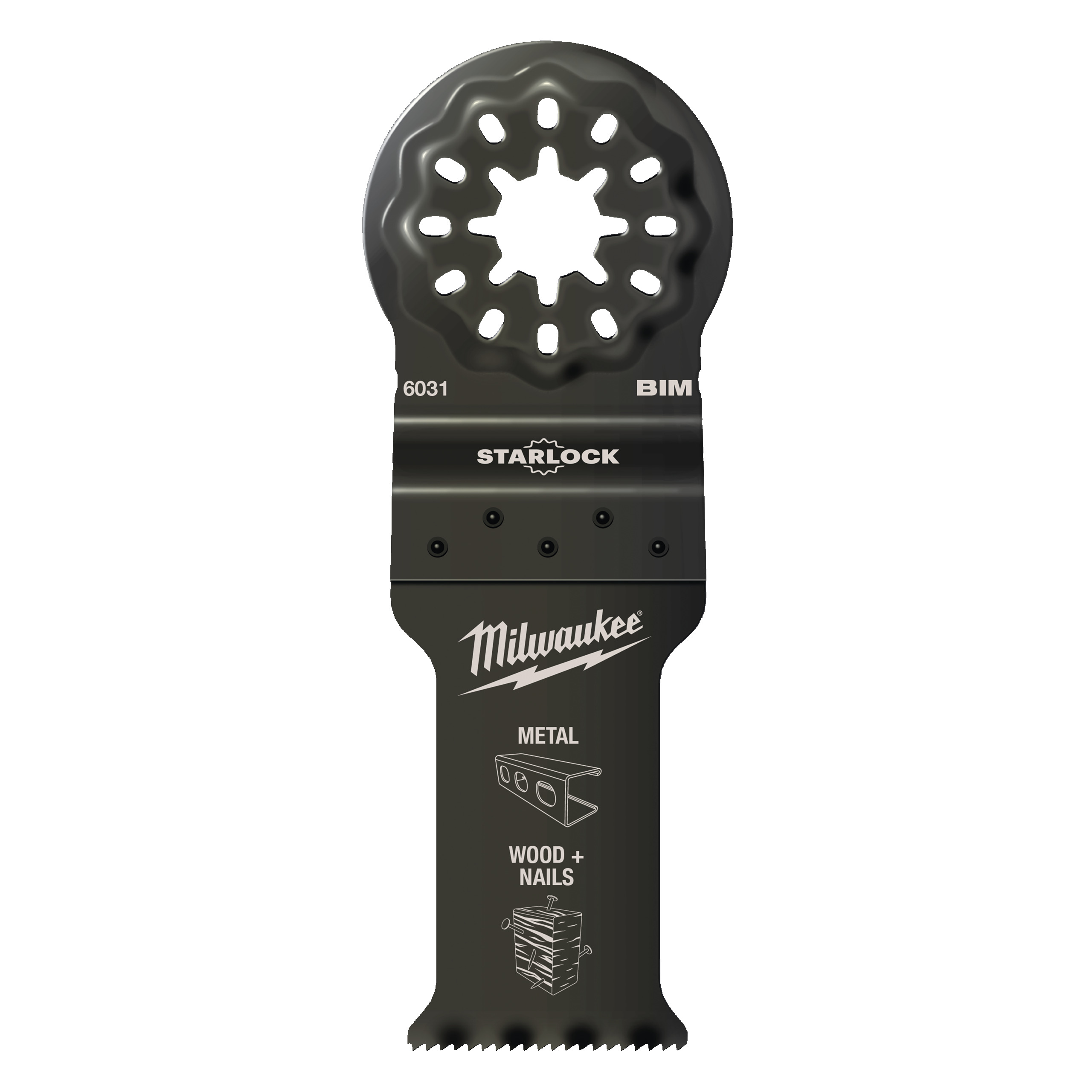 Milwaukee Tauchsägeblatt 35 x 42 mm Multitool Starlock Bi-Metall für Schnitte in Holz mit Nägeln