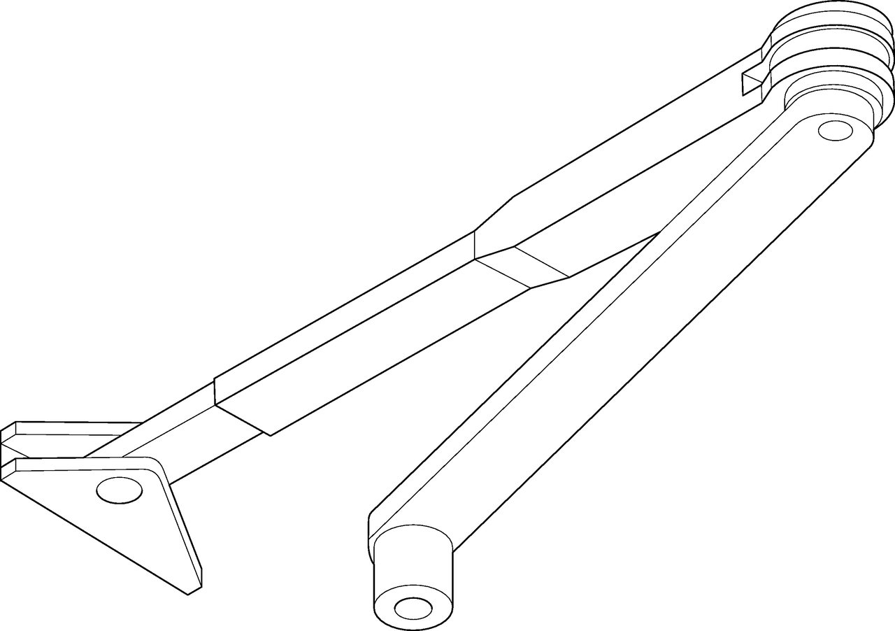 Strichzeichnung, Maschine, Federung