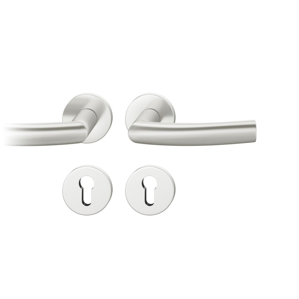 FSB Drückergarnitur mit Rosetten 72 1107, rund, mit Nocken, VK 8, AGL3, Aluminium