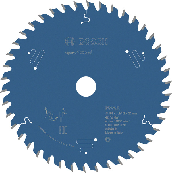 Bosch Kreissägeblatt Expert for Wood 168&nbsp;x 20&nbsp;x 1,8/1,2&nbsp;mm, T42